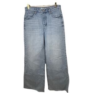 Jemina Wide Leg High Waist Jeans Designed Los Angeles Light Wash Size 28